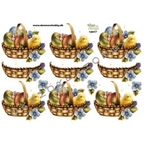 3D ark - Pske, kurv med kylling