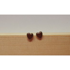 Eyelet, hjerte, 6mm, 50 stk, brun