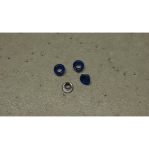 Eyelet, cirkel med hul, 5mm, 50 stk, bl