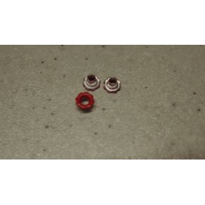Eyelet, blomst med hul, 5mm, 50 stk, rd