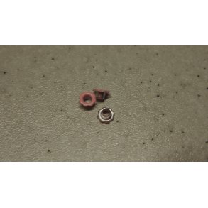 Eyelet, blomst med hul, 5mm, 50 stk, lyserd