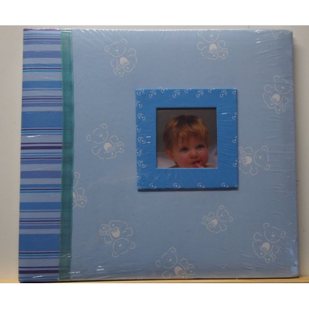 Album, baby lysebl, 25x23cm