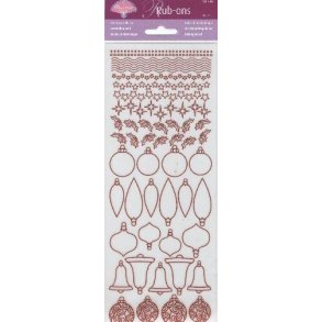 Rub-on, jule motiver, r�d