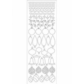 Rub-on, jule motiver, s�lv