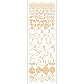 Rub-on, jule motiver, guld