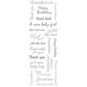 Rub-on, Tillykke m.m., s�lv