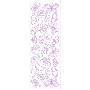 Rub-on, sommerfugle, lilla