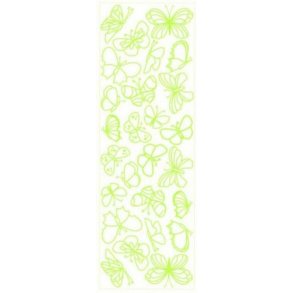 Rub-on, sommerfugle, gr�n