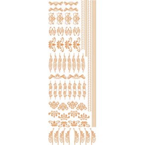 Rub-on, dekorationer, guld