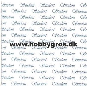 Studenterkort 14x28 cm, bl�