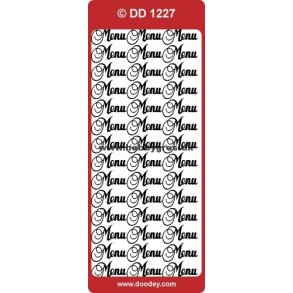 Stickers - Menu Slv, ca 27x15mm, 42 pr ark