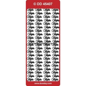 Stickers - Tillykke Slv ca 18x9mm, 80 pr ark