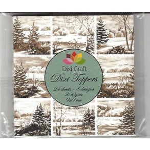 Dixi Craft Toppers, Vinterlandskab, grantr�er
