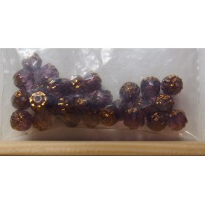 Lilla/bronze, cylinder, 5x5mm, �1mm, 30 stk