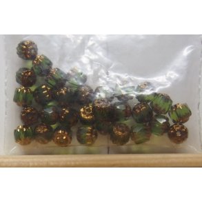 Gr�n/bronze, cylinder, 5x5mm, �1mm, 30 stk