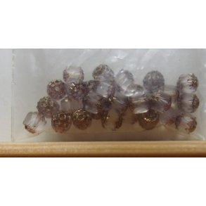 Hvid/bronze, cylinder, 5x5mm, �1mm, 30 stk