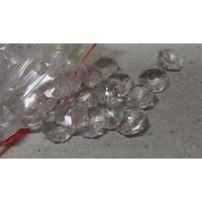 Klar knap, �15mm/�1mm, 2 huller, 1stk