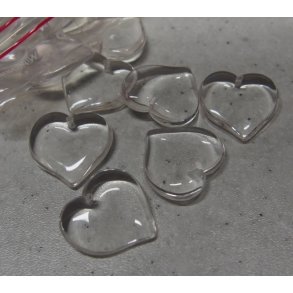 Klar hjerte, 20x25mm, �1mm, 1 stk