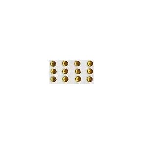 Rhinsten �5mm, guld, 12stk