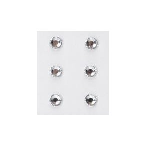 Rhinsten �6mm, s�lv, 6stk