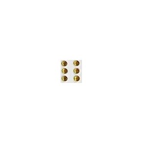 Rhinsten �6mm, guld, 6stk