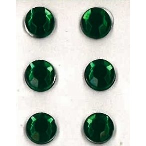 Rhinsten �6mm, m�rk gr�n, 6stk