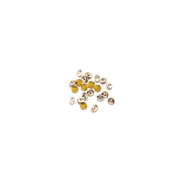 Krystal, klar facet, 2,2x1,3mm, 25stk