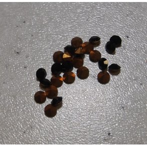 Krystal, sort facet, 3,2x2mm, 25 stk