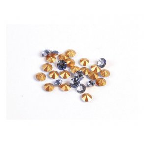 Krystal, lys bl facet, 3,2x2mm, 25 stk