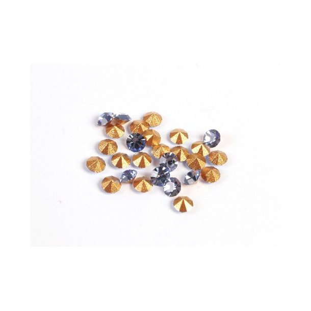 Krystal, lys bl facet, 3,2x2mm, 25 stk