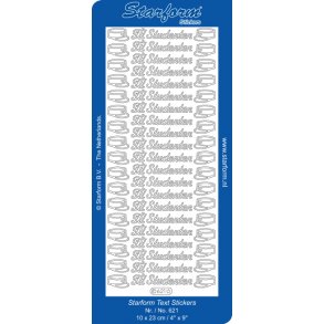 Stickers - Til Studenten, guld 50x9mm, 21 pr ark