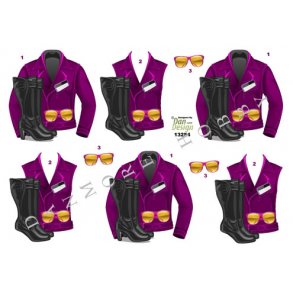 3D ark - Tj og sko, pige dress, lilla