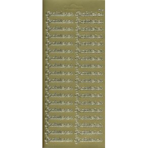 Stickers - Gratulerer, guld