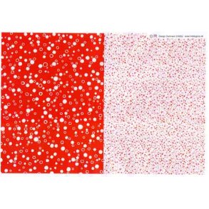 Basispapir, r�d/hvid bobler