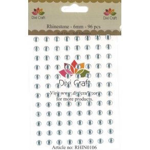 Dixi Craft Rhinsten 6mm, krystal, 96 stk