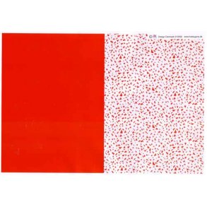 Basispapir, r�d/hvid m�nster, klat