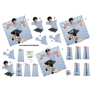 3D ark - Skater, dreng, skateboard