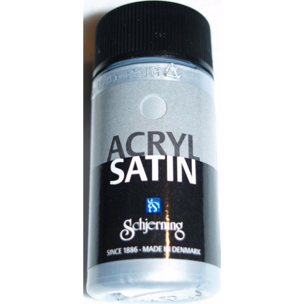 Akrylmaling, halvblank, 50ml, slv