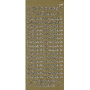 Stickers - Indbydelse, guld