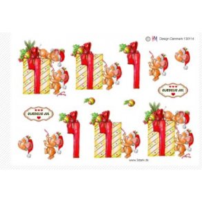 3D ark - Jul, julemus ved stor gave