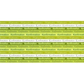 Konfirmation, kort 14x28cm, limegr�n/hvid