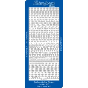 Stickers - Bogstaver & tal, slv