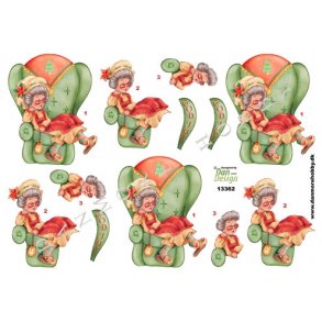 3D ark - Jul, bedstemor hviler