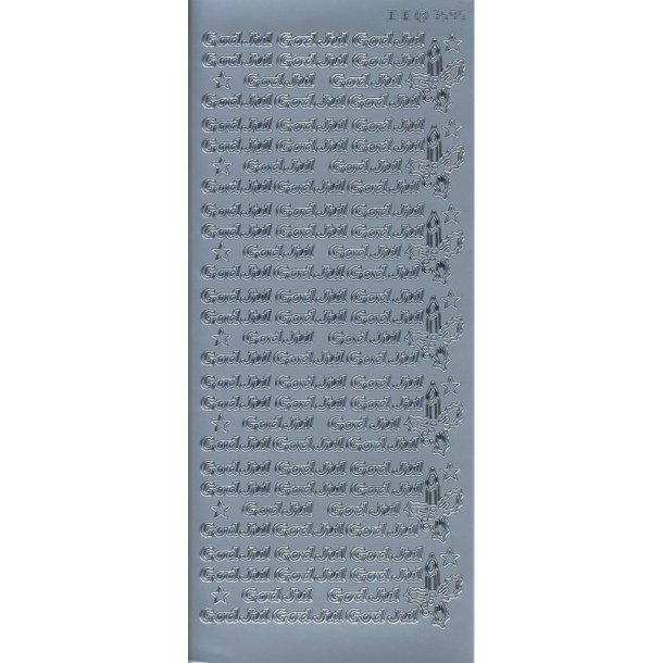 Stickers - "God jul" i slvfarve