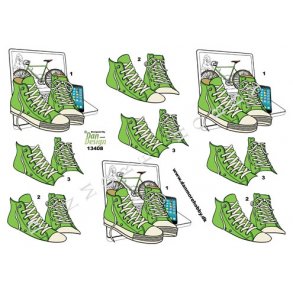 3D ark - Konfirmation. Converse, sneakers, gr�nne