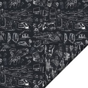 Scrappapir ca. 30x30cm, sort/hvid