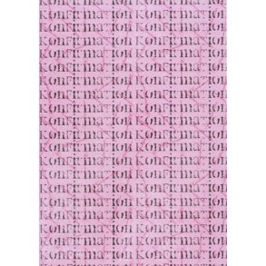 Papir A4, pink, konfirmation, m/tekst, 1stk