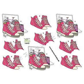 3D ark - Konfirmation. Converse, sneakers, r�d