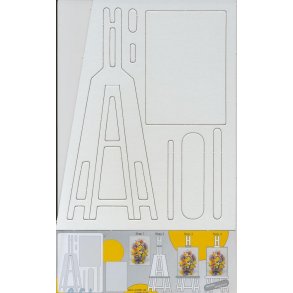 Staffeli, mini - hvid karton pak m/3stk.