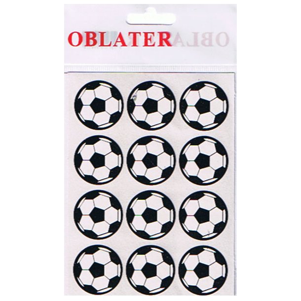 Selvklbende Oblater fodbold  2,4cm 24stk/ark